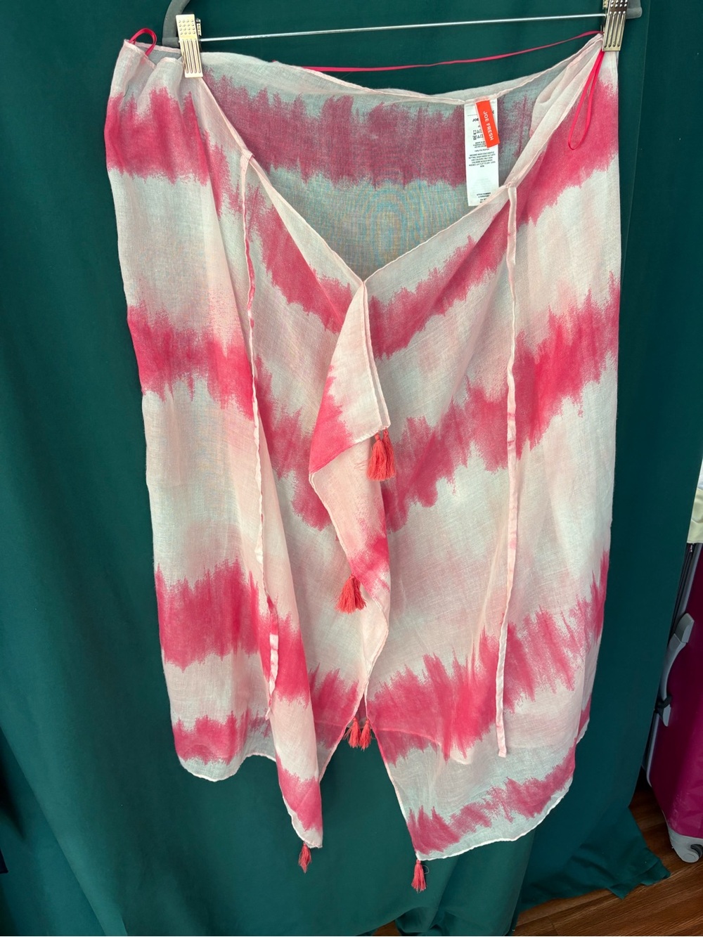 Joe Fresh Pink and Cream Tie-Dye Camisole Cover-Up